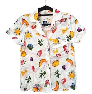 NWT J.Crew Factory Short-sleeve Cotton Short Pajama Top Size S